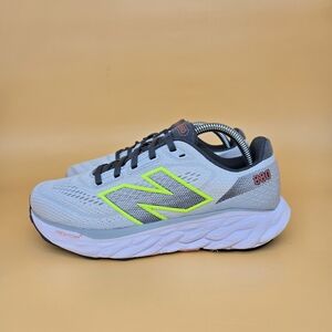 New Balance Light Gray with Neon Yellow Accents Athletic Shoes